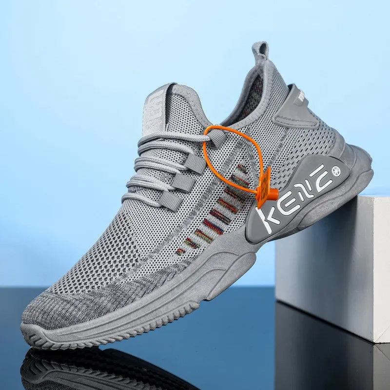 New White Mesh Sneakers Man Casual Shoes Breathable Summer Sneakers Men Shoes Outdoor Walking Sneakers Lightweight Tennis Shoes