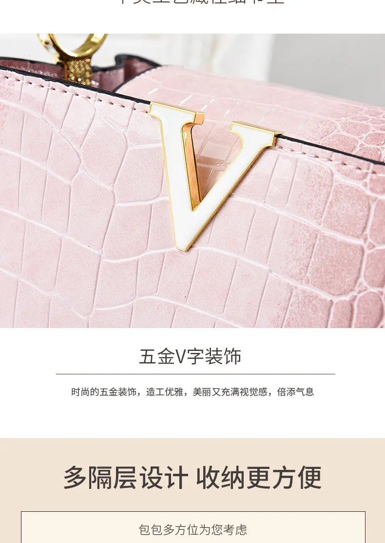 Gradient Color Women's Shoulder Bag PU Leather Crossbody Bag Handbag Female Casual Shopping Women's Fashion Small Square Bag