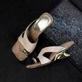 French Fairy Tale Style Metal Buckle Wedge Heel Soft Bottom Fashionable Sandals Women Summer New No Fatigue Slip-On Shoes
