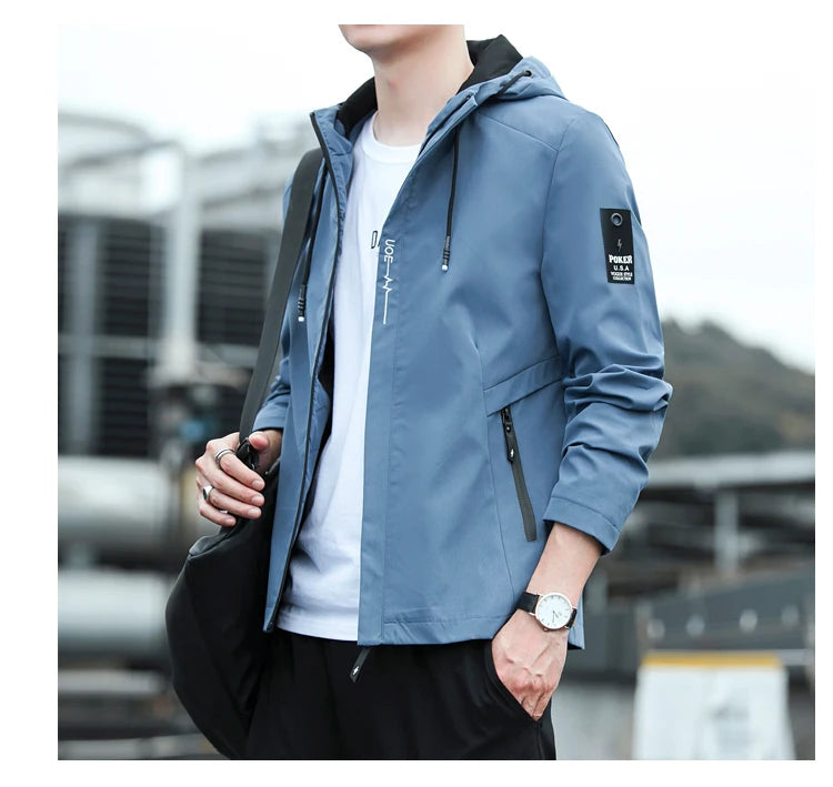 Men's autumn and winter jackets men's thin jackets women's waterproof windbreakers outdoor fishing four seasons hiking clothes t