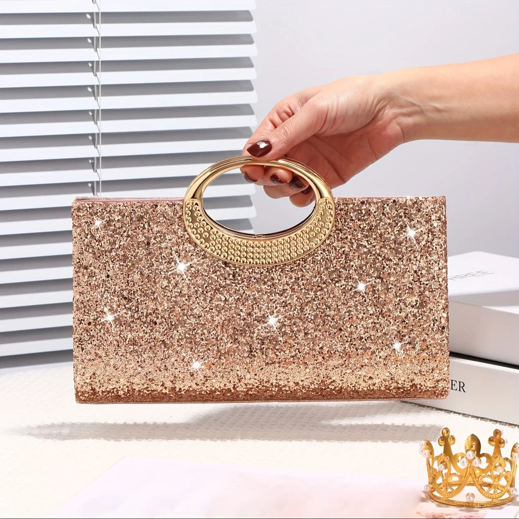 Sparkling Evening Handbag for Ladies, Suitable for Wedding Parties Dances Holiday Gifts, Valentine's Day Gifts, Birthday Gifts