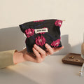 Purple Charm women's makeup bag by Hotfashionitems, stylish cosmetic organizer pouch with multiple compartments for beauty essentials.