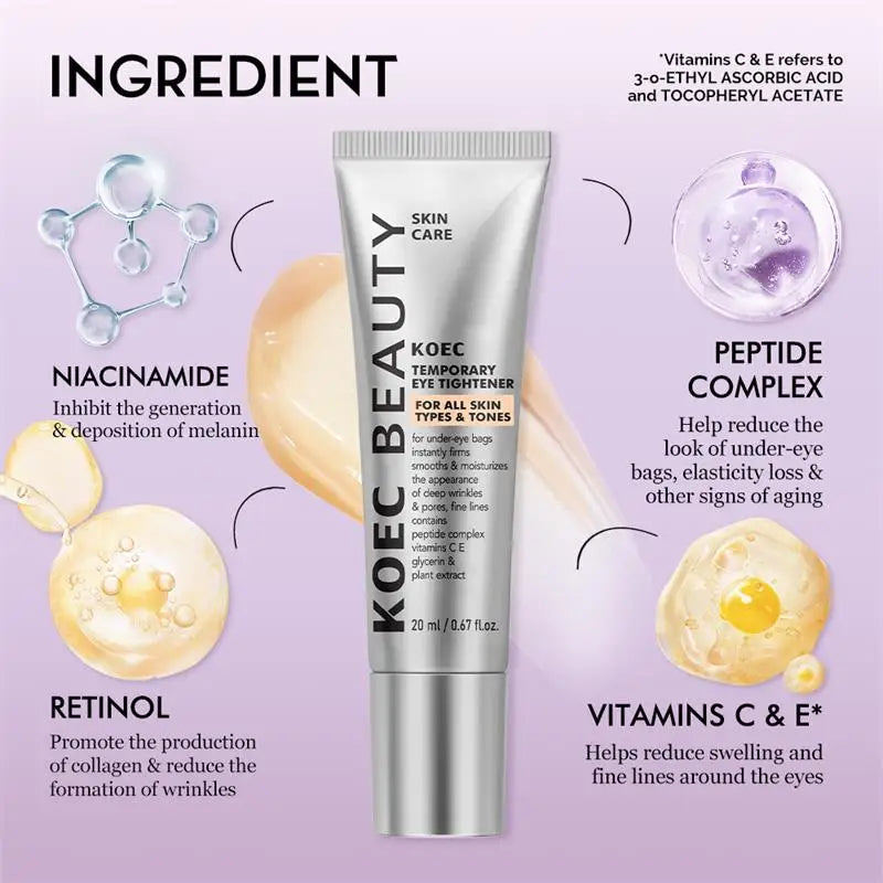 Instant Firm Eye Cream Instant Under Eye Tightening & Depuffing Cream, Helps Smooth Fine Lines & Reduce Puffiness Dark Circles