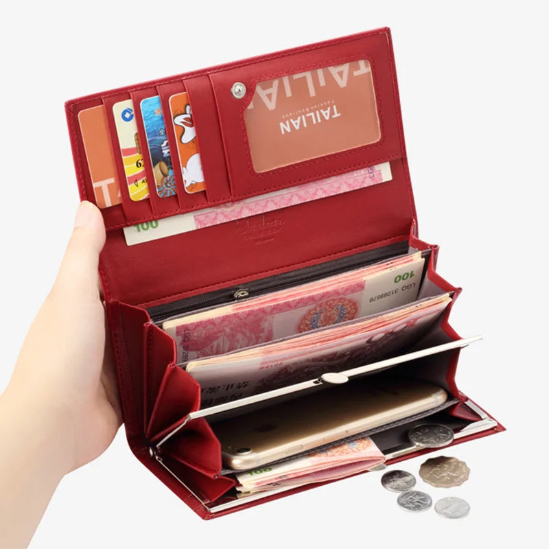 Women's Multifunction Luxury Wallets Long Wallet Female Leather Purse ID Card Holder Women Purses Ladies Clutch Phone Bag Purse