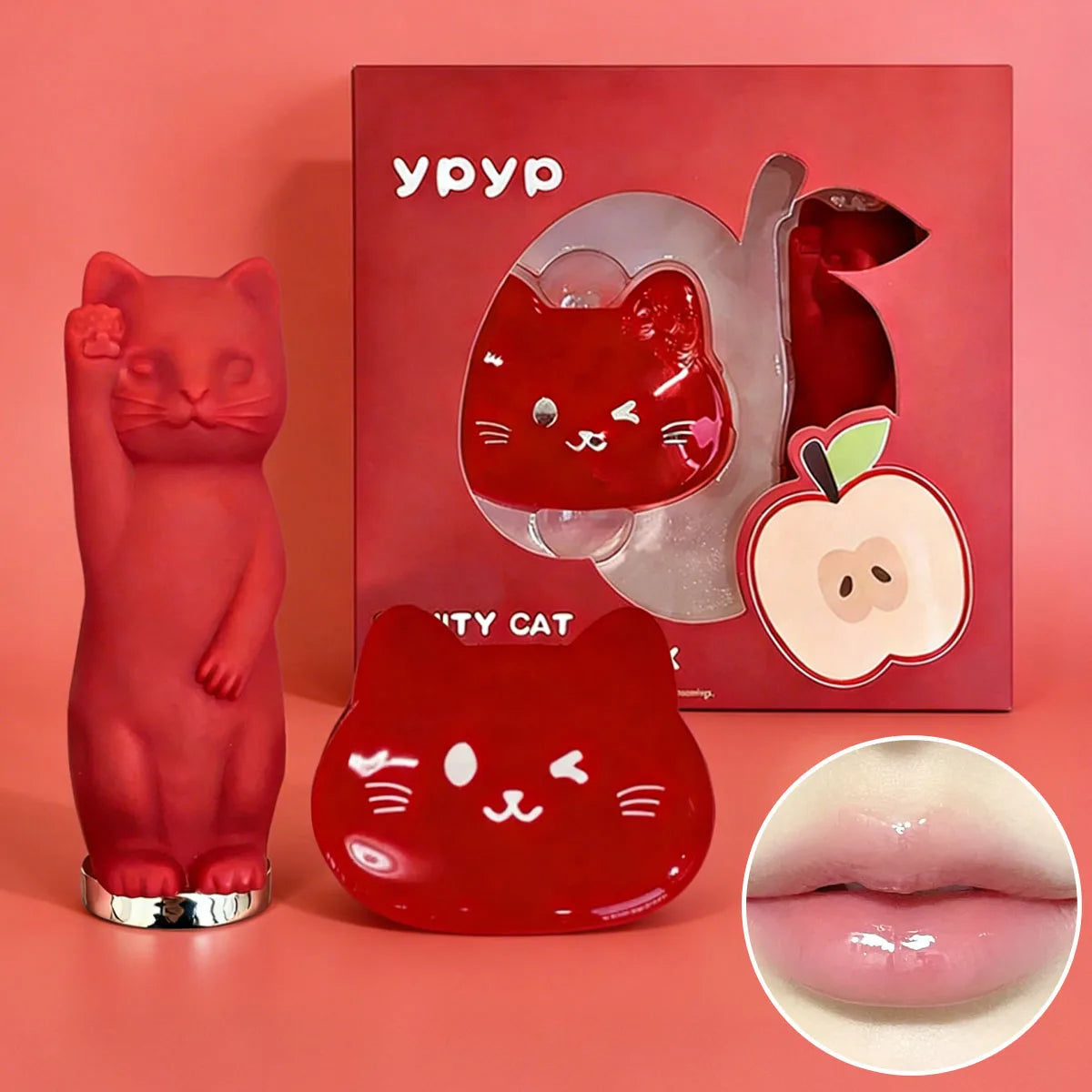 Peach Lipstick Non-Stick Cup Jelly Lipstick Moisturizing Moisturizing Lip Balm set gifts