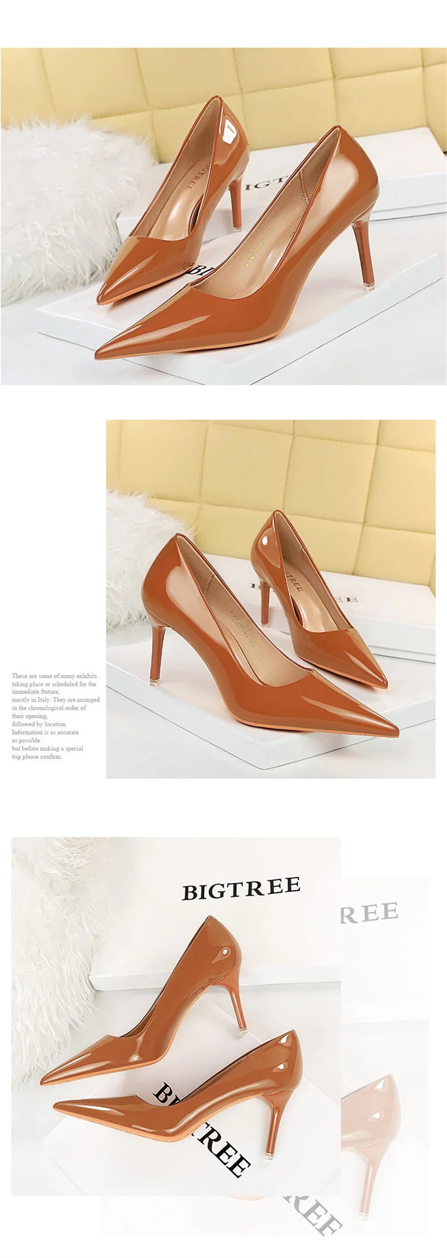 Autumn Patent Leather Concise Women's Shoes Pointed Toe Office High Heels Pumps Women Sexy Party Wedding Shoes Shallow Nude Red