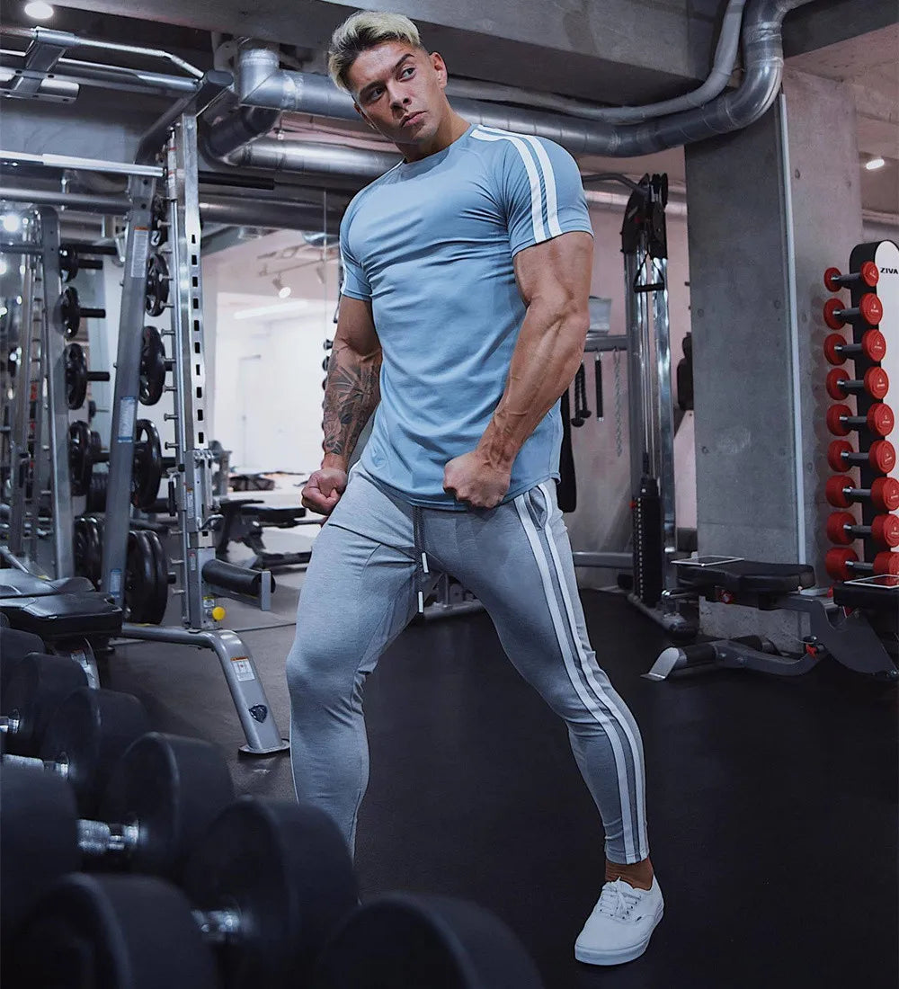 Black Joggers Sweatpants Men Casual Pants Gym Fitness Workout Sportswear Trousers Autumn Male Crossfit Running Sport Trackpants