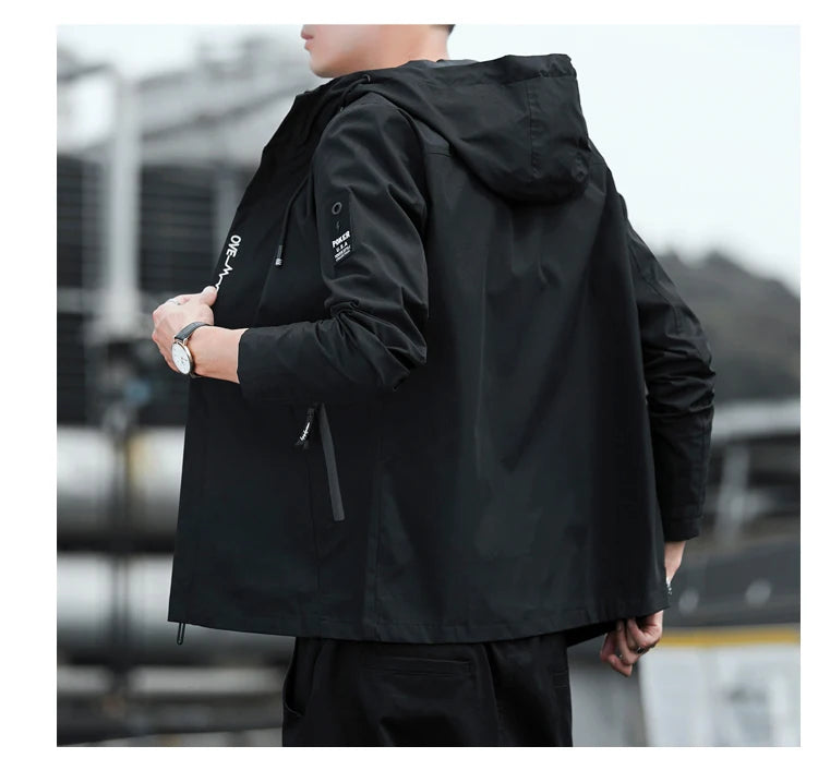 Men's autumn and winter jackets men's thin jackets women's waterproof windbreakers outdoor fishing four seasons hiking clothes t