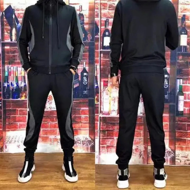 Sports Suit Men's Spring and Autumn Loose Large Size Casual Running Trend Suit