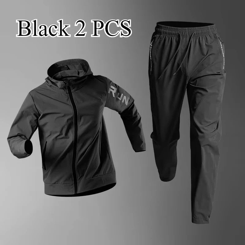 Quick Dry Fitness Suits Quick-Dry Loose Fit Outdoor Training Jacket Morning Runs Spring Men's Sportswear Workout Clothing