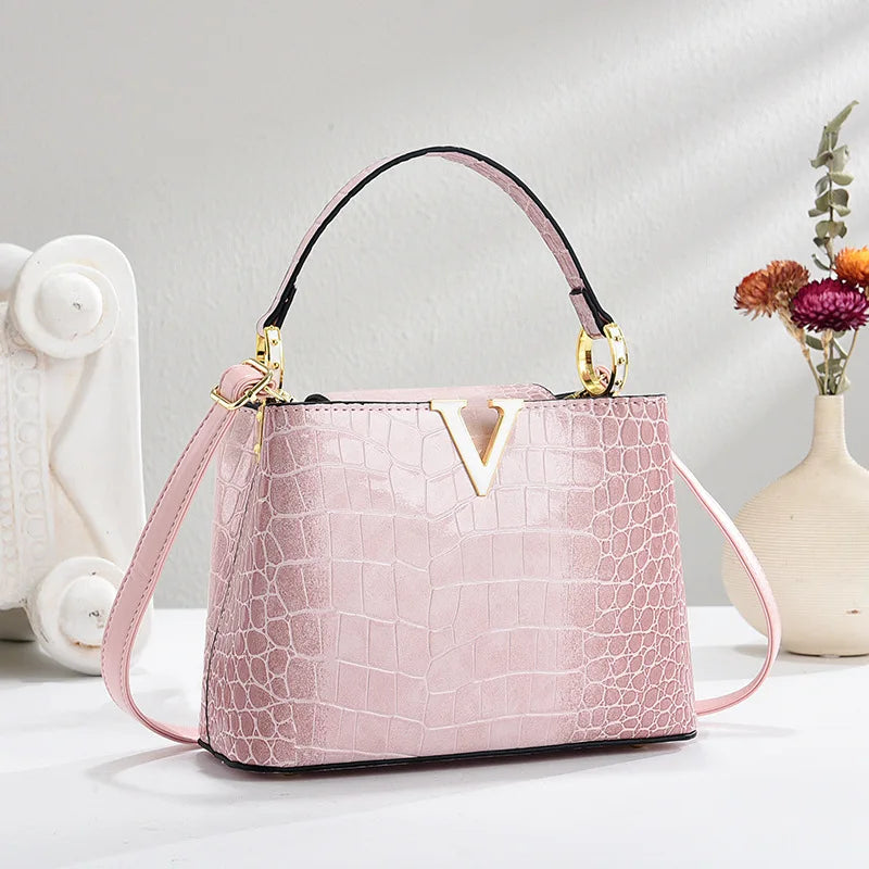 Gradient Color Women's Shoulder Bag PU Leather Crossbody Bag Handbag Female Casual Shopping Women's Fashion Small Square Bag