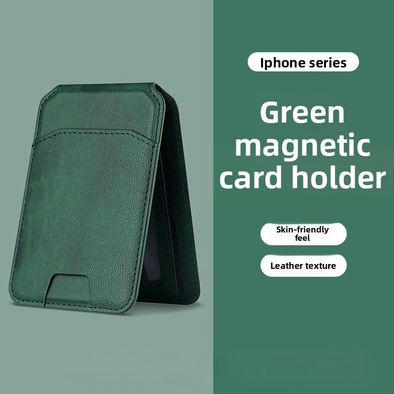 Luxury Strong Magnetic Leather Vertical Card Solt Credit ID Mobile Phone Back Pocket Wallet Case Phone Stand Shockproof Cover
