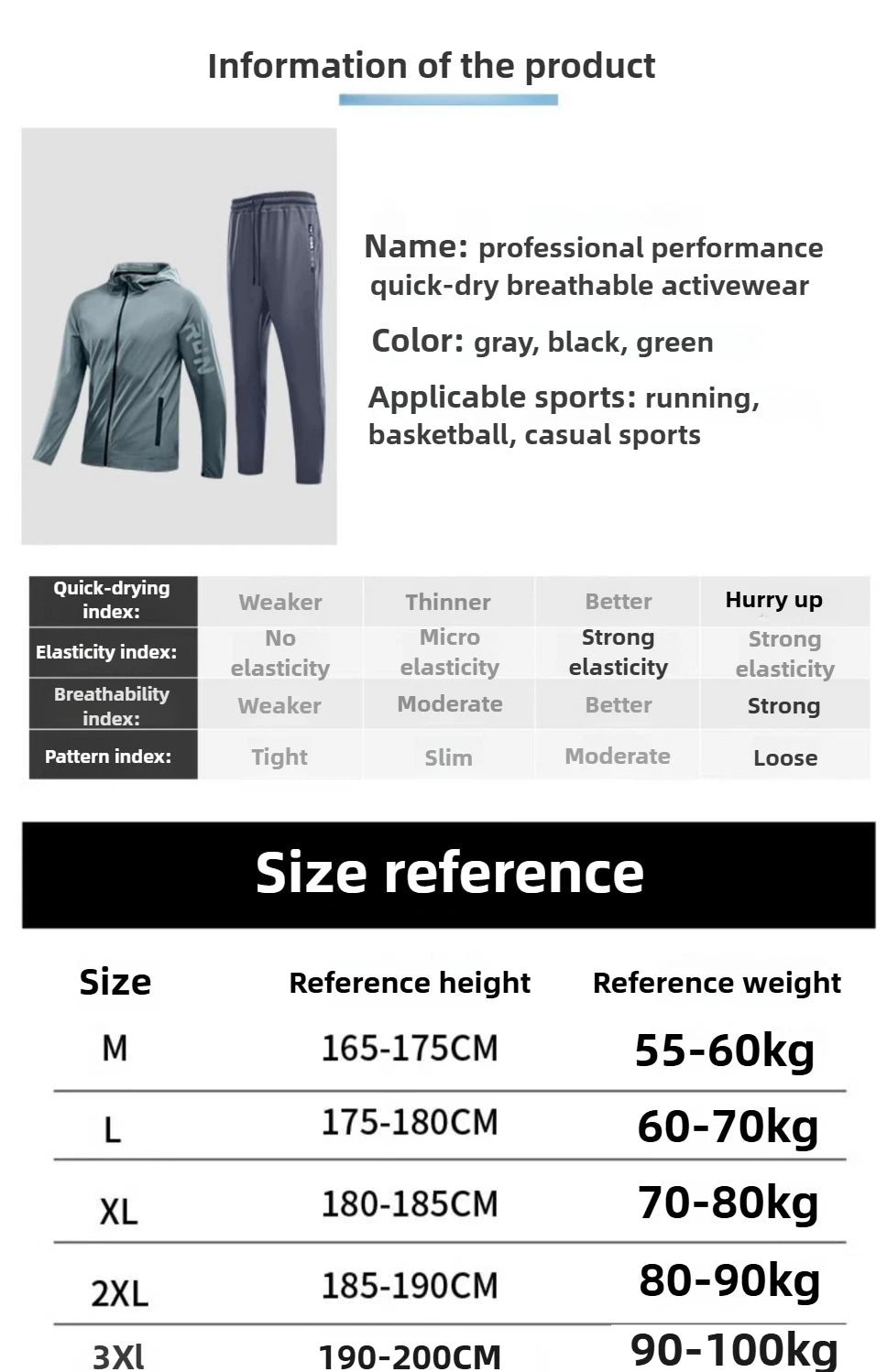 Men's Early Autumn Running Quick-Dry Sportswear Set Varying Weather Cycling Jacket Fitness Casual Athletes Training Outdoorwear