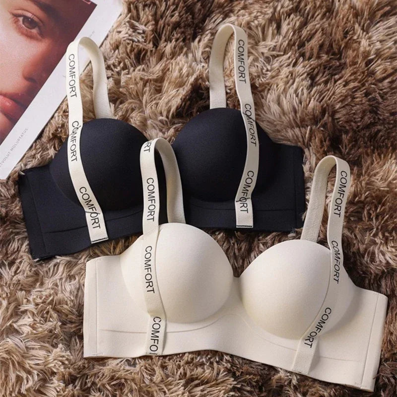 Push Up Bra for Small Breasts Seamless Lift Adjustable Bralette Anti Sag Ringless Design Back Beauty Enhancer 24H Comfort