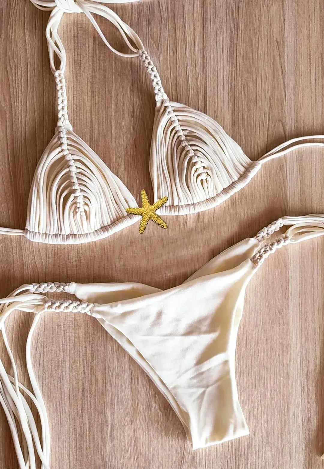 2025 New Five-pointed Star Brazilian Bikini Swimwear Women's Braided Rope Swimsuit Two Piece Set Female Sexy Mujer Beachwear
