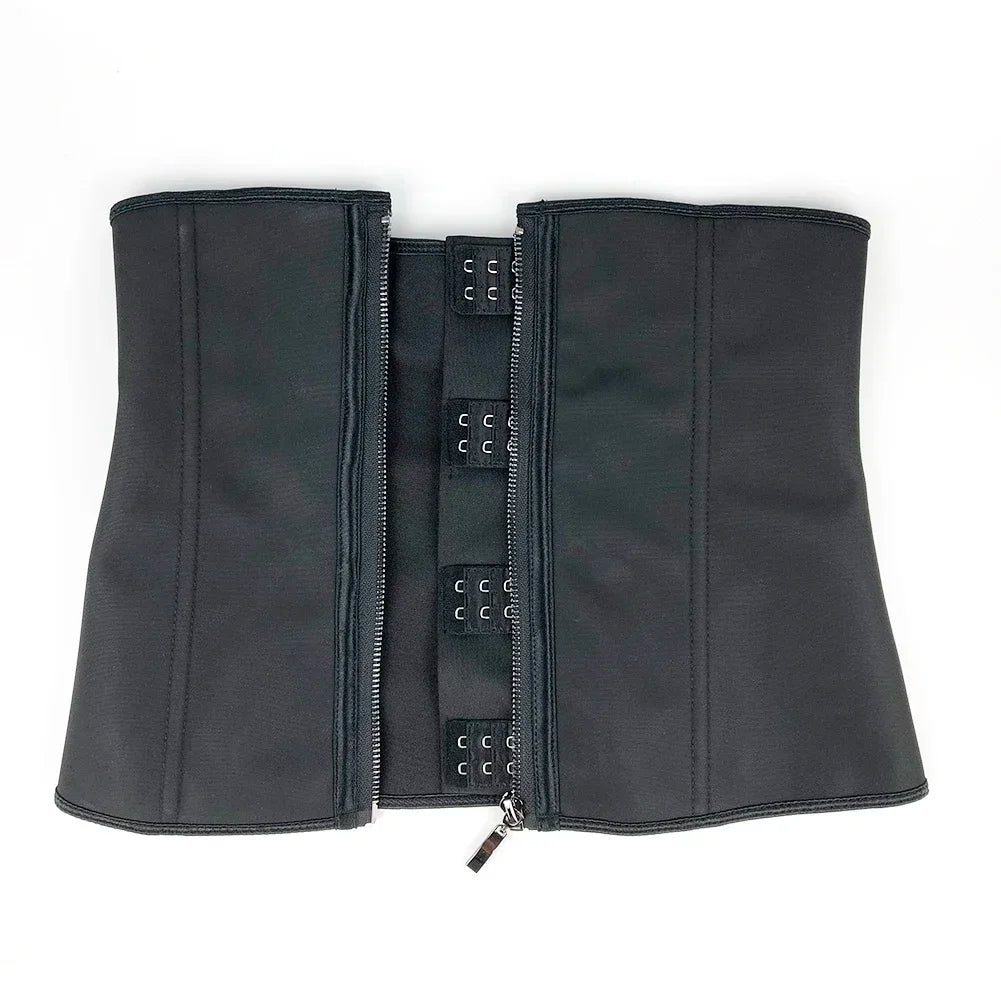 XXS - 6XL Women Latex Waist Trainer Body Shaper Corsets Steel Bone Zipper Cincher Top Slimming Belt Shapers Shapewear Plus Size