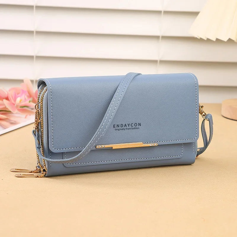 Women’s Mid-Size Wallet Bag – Convertible Shoulder Clutch with Coin Pocket, Multifunctional Design