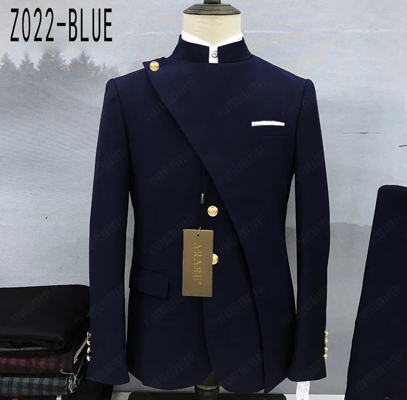 2026 Formal Banquet Slim Fit Blazer Pants 2 Pieces Evening Dinner Elegant Male Costumes Classic Tunic Suit Set For Men