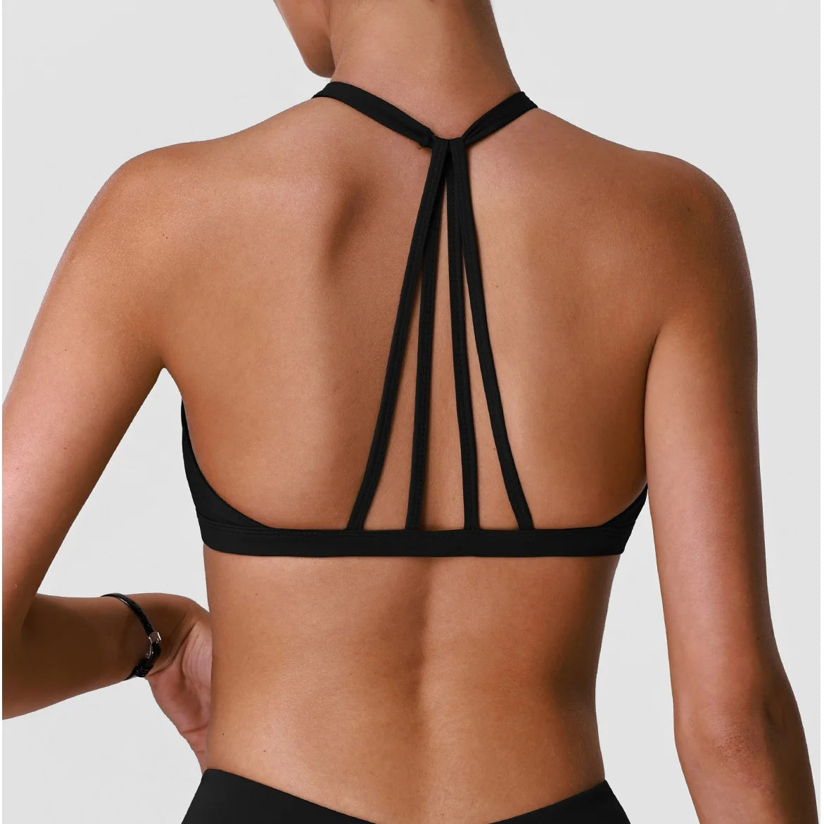 sm2631 High Strength Shockproof Sports Bra Sexy Halter Beautiful Back Quick Dry Women Running Fitness Yoga Bra With Chest Pad