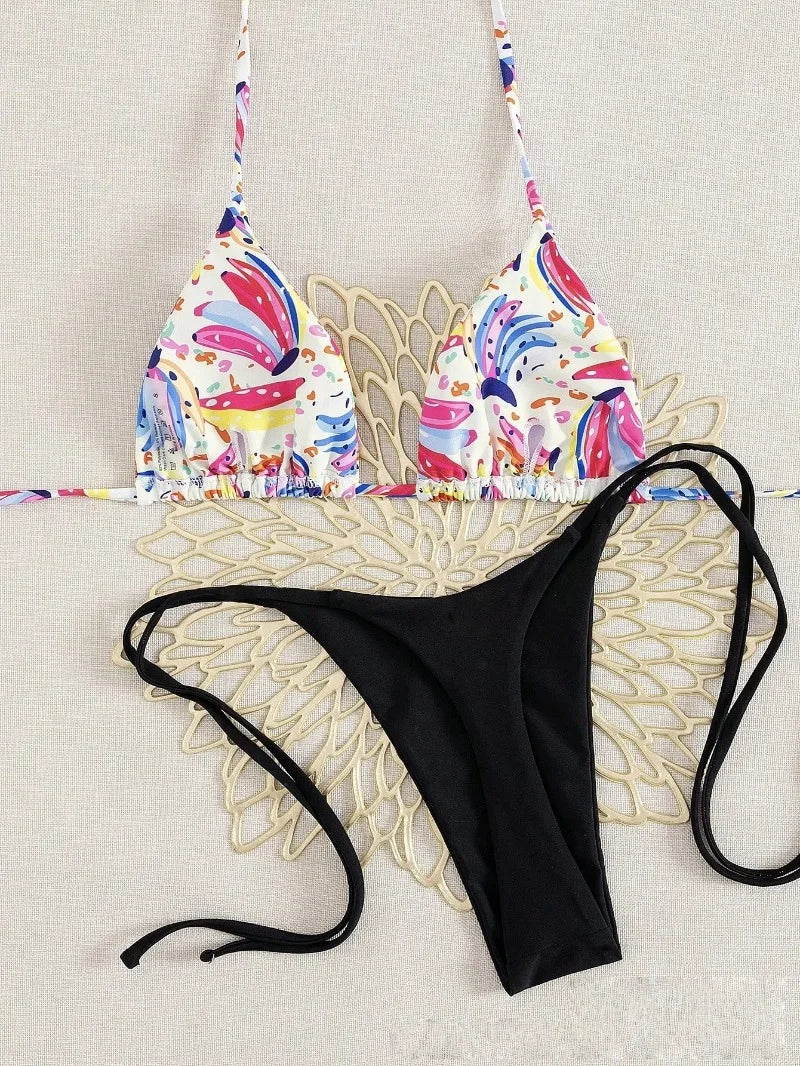 Bikini Set Print Swimsuit Beach Sexy Ladies Swimwear Seaside Vacation Bathing Suit Women Biquine Brasileiro Купальник Женский