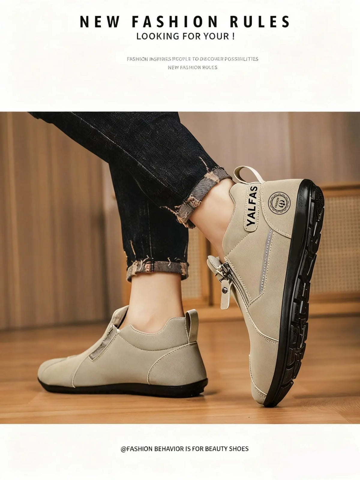 2026 New Autumn Winter Men Casual Shoes Lightweight Slip On Sneakers Flat Work Shoes Loafers