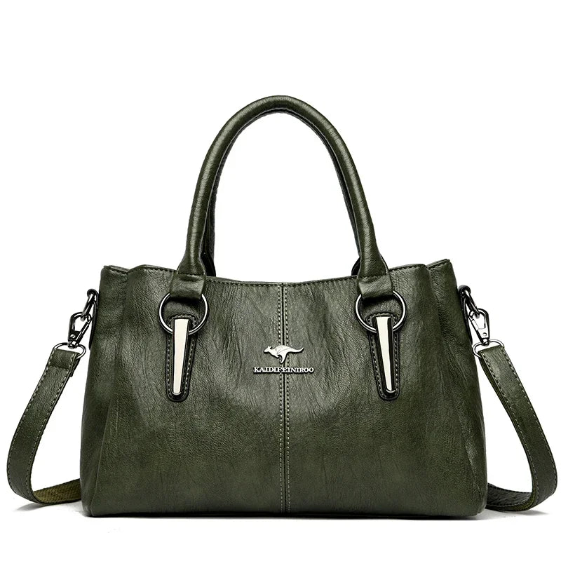 Genuine 3 Layers High Quality Soft Leather Ladies Shoulder Crossbody Bags for Women Luxury Handbags Women Bags Designer
