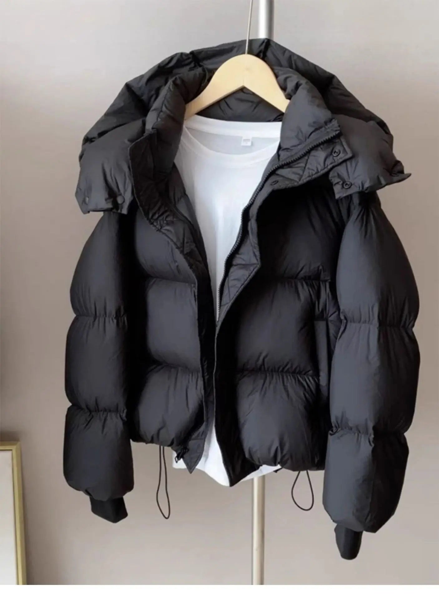 New Winter Puffer Jacket Women Fashion Hooded Down Cotton Overcoat Female Loose Casual Warm Parkas Outerwear