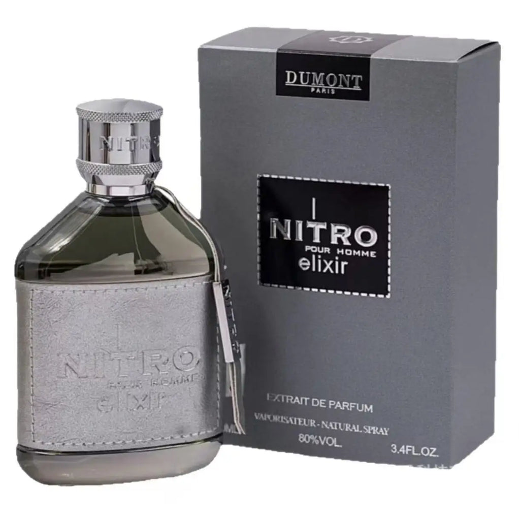 Dumont Nitro essence Men's perfume - Original Liquid of Men's perfume | Long acting Luxury Fragrance | Elegant, Intense and Sexy Fragrance | EDP 3.4 Fluid Ounces | 80% Alcohol Concentration | Men's Nitro perfume