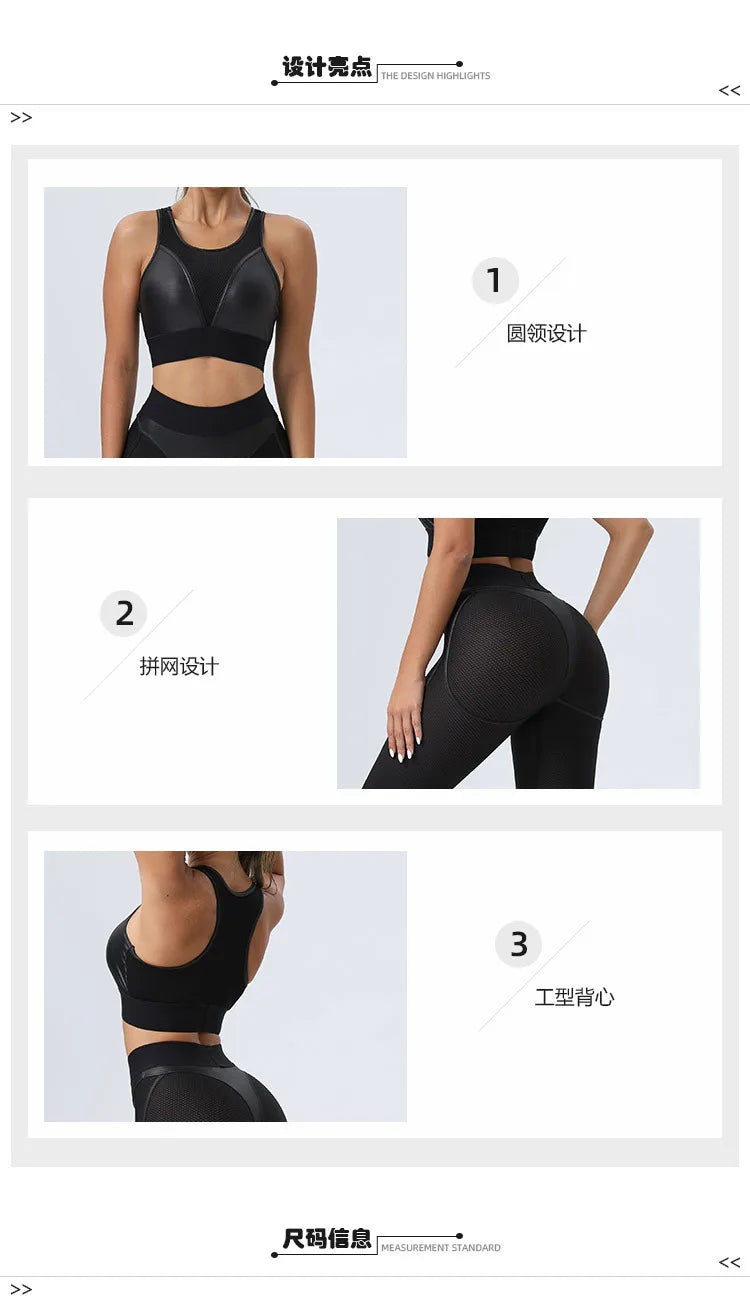 Woman Gym Push Up Sexy Woman Clothing Mesh Transparent Thong Female Legging Yoga Workout Women Pants High Waist Tights Yoga Set