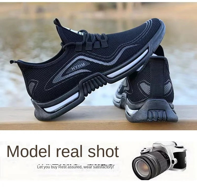 Male Sneakers Simple Men's Casual Shoes Spring Outdoor Non-slip Mens Shoes Breathable Man Running Shoes