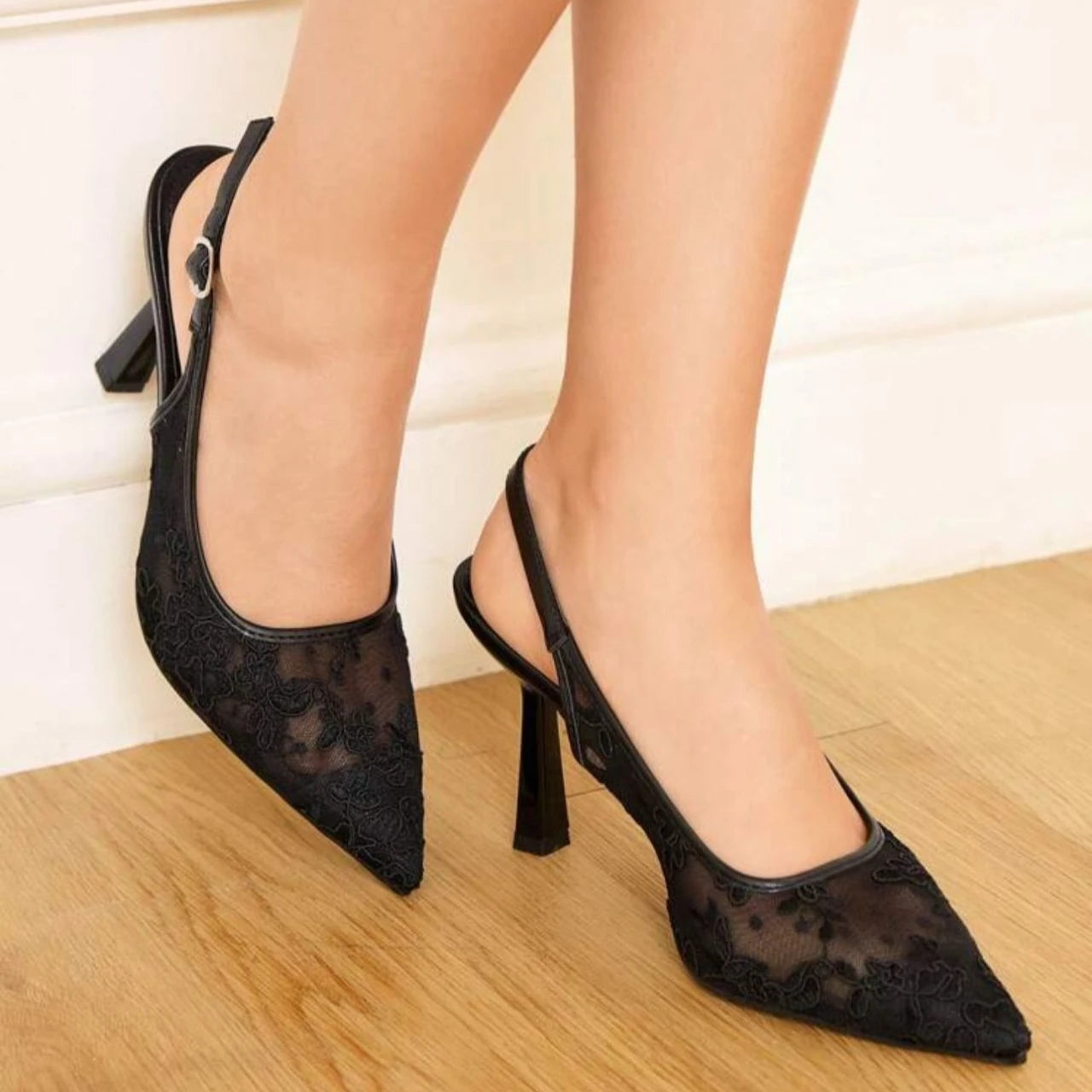 2026 Summer New Fashion High Heel Shoes Women  Pointed Toe Shoes Dresses Sandals Women Elegant Sex Appeal Lace Sandal 6643
