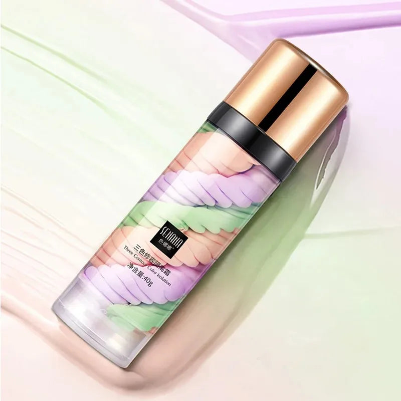 40G/Bottle Three-Color Isolation Cream, Facial Isolation Concealer Cream, Base Makeup Lotion, Breathable Brightening Cream, Bb Cream, Lightweight