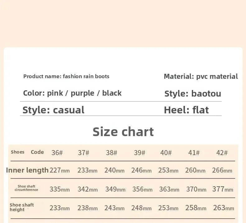 2025 New Women's Fashionable Low-Cut Soft-Soled Anti-Slip Rain Boots Waterproof Comfortable PVC Material for All Seasons