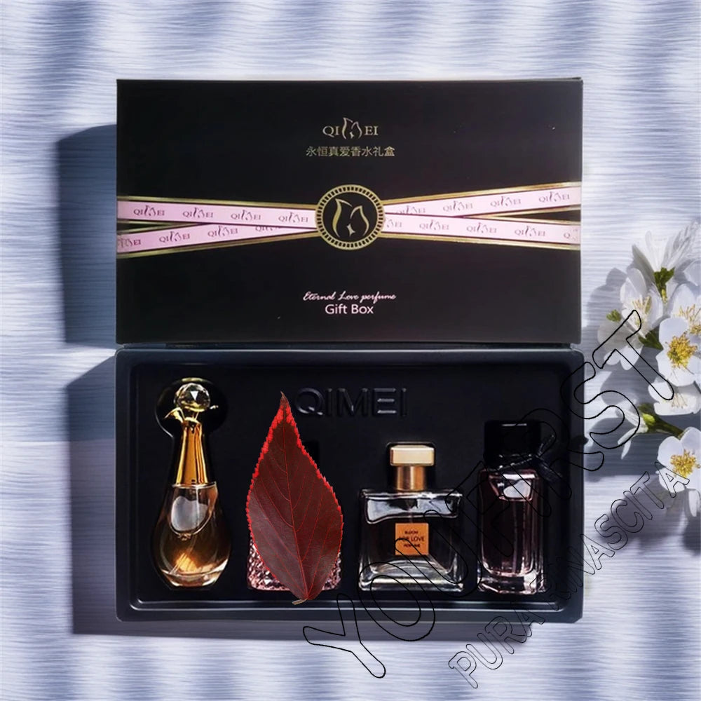 Original Brand Perfume Women Eau De Parfum Femme 100ml Perfumes And Colognes Natural Floral Fragrance Spray Gift Box 4Pcs Set