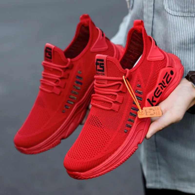 New White Mesh Sneakers Man Casual Shoes Breathable Summer Sneakers Men Shoes Outdoor Walking Sneakers Lightweight Tennis Shoes