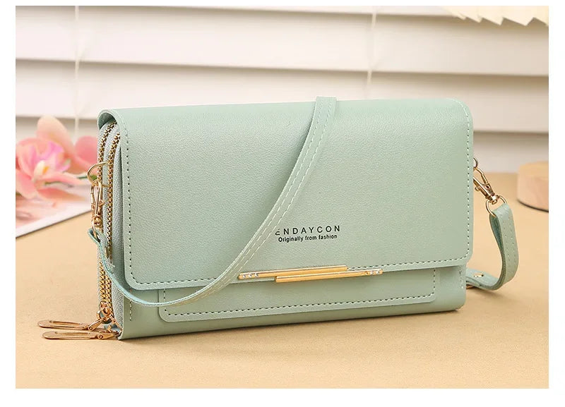 Women’s Mid-Size Wallet Bag – Convertible Shoulder Clutch with Coin Pocket, Multifunctional Design