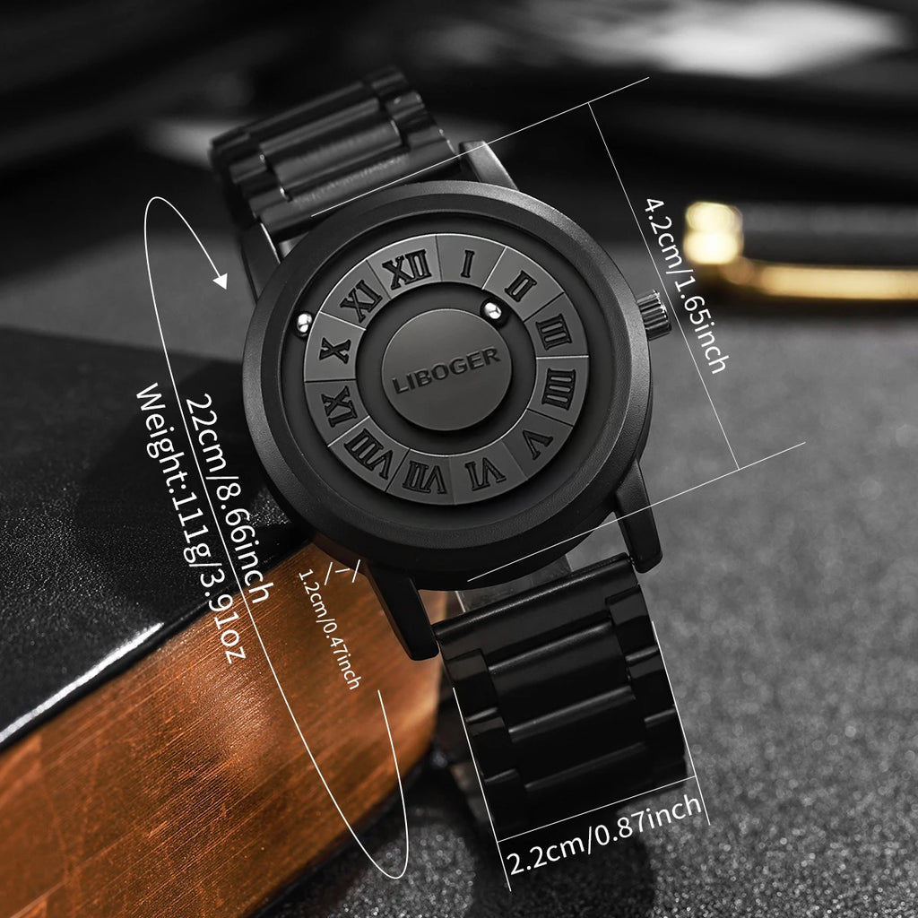 Fashion Magnetic Suspension Men Sports Watches Casual Mens Quartz Wristwatches Reloj Hombre（Without Box）