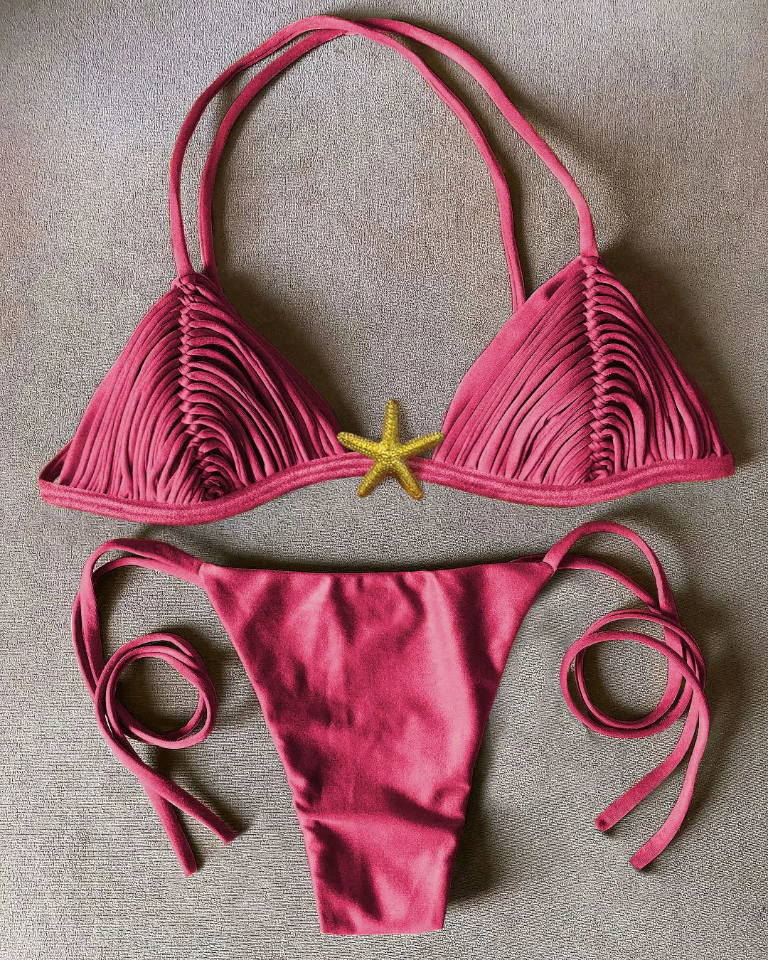 2025 New Five-pointed Star Brazilian Bikini Swimwear Women's Braided Rope Swimsuit Two Piece Set Female Sexy Mujer Beachwear