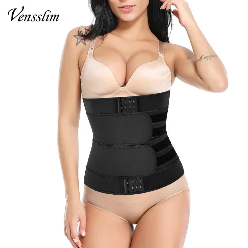 Vensslim Waist Trainer Abdominal Tightening Corset Women Body Shaping Slimming Corset Fat Burner Belly Trimmer Belt Weight Loss