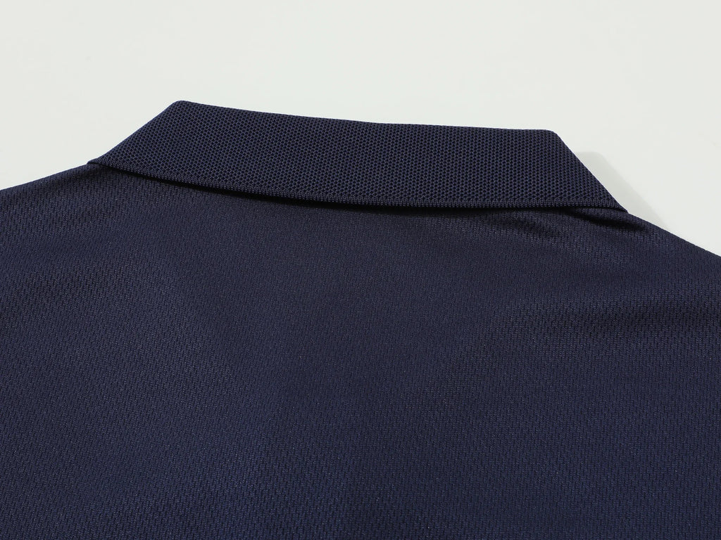 2026 New Summer Premium Solid Color Men's Golf Collar Breathable Fabric Social Casual Top Men's Collar T-shirt