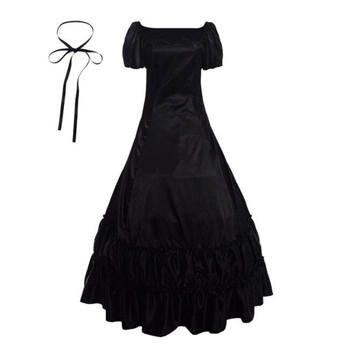 Ball Gowns Women Lolita Victorian Dress Retro Vintage Colonial Civil War Gothic Satin Evening Party Dresses