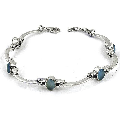 Best Selling Chalcedony Stone 925 Silver Bracelet Glamour Bracelet