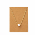Gold Chain Pearl Necklace