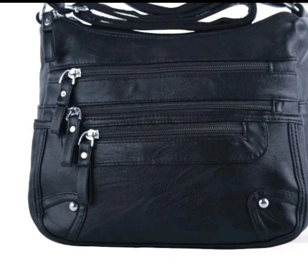 10 Pockets Crossbody Purses for Women Medium Pocketbooks Lightweight Ladies Satc