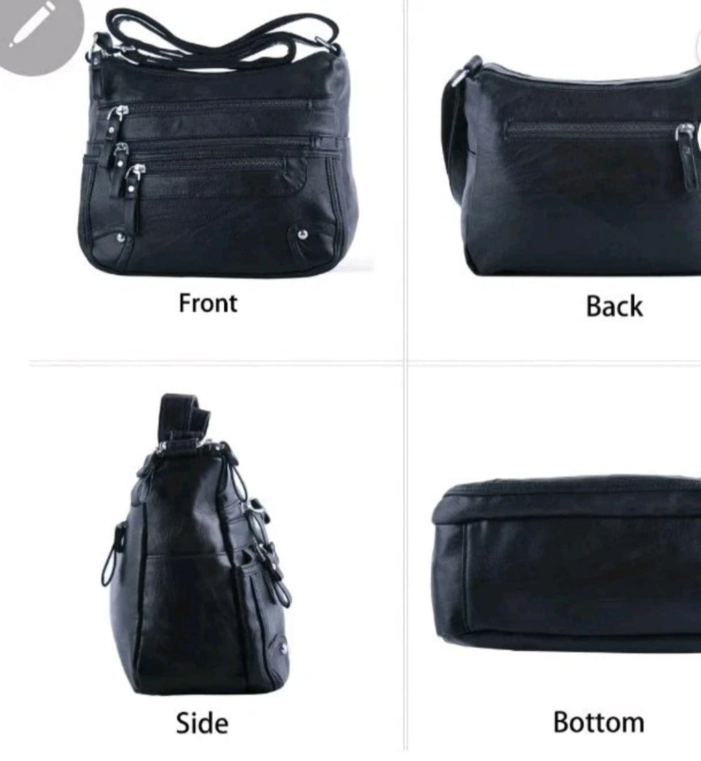 10 Pockets Crossbody Purses for Women Medium Pocketbooks Lightweight Ladies Satc