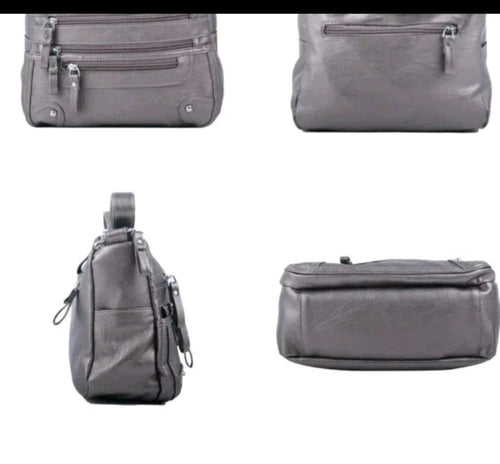 10 Pockets Crossbody Purses for Women Medium Pocketbooks Lightweight Ladies Satc