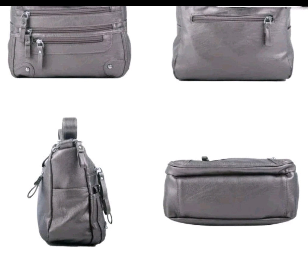 10 Pockets Crossbody Purses for Women Medium Pocketbooks Lightweight Ladies Satc