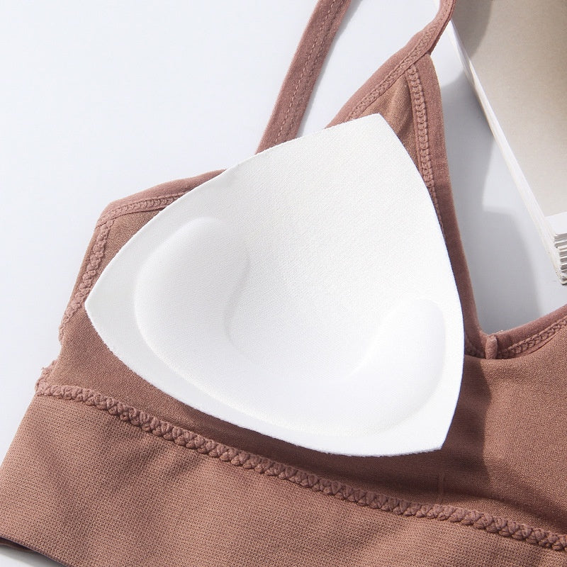 5-Piece Set of Sports Seamless Bras, Comfortable Wire-Free Bras, V-Neck Bandeau Spaghetti Strap Bras, Push-Up Bras / Underwear /